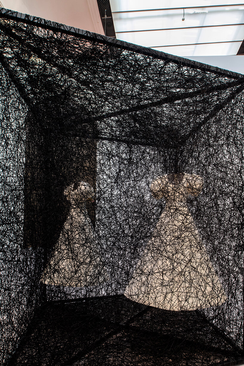 chiharu shiota exhibition 'the soul trembles' at the grand palais