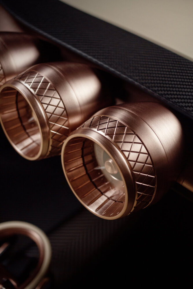 view of the rose-gold component