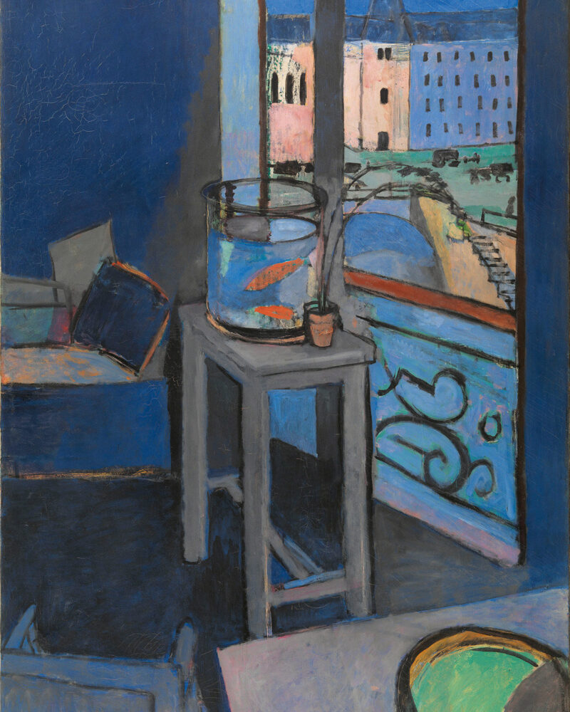 Henri Matisse, Intérieur, bocal de poissons rouges (Interior with a Goldfish Bowl), 1914, Musée national d’art moderne, Centre Pompidou, Paris, bequest of Baronne Eva Gourgaud, 1965 © Succession H. Matisse / 2024, ProLitteris, Zurich, photo: © Centre Pompidou, MNAM-CCI, Dist. RMN-Grand Palais / Philippe Migeatigeat