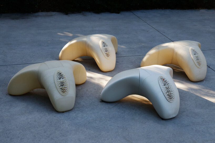 the second sculpture set is a reimagination of the LF-ZC’s headrest