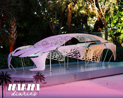crafting plastics 3D prints lexus car as interactive bio-based installation in miami