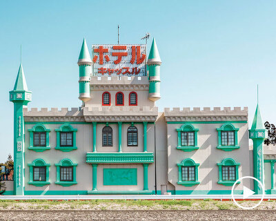 peculiar facades of roadside love hotels paint françois prost's japan photo diary