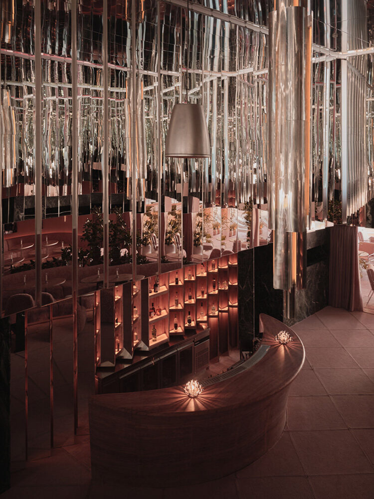 combining a cocktail bar, restaurant, and lounge 