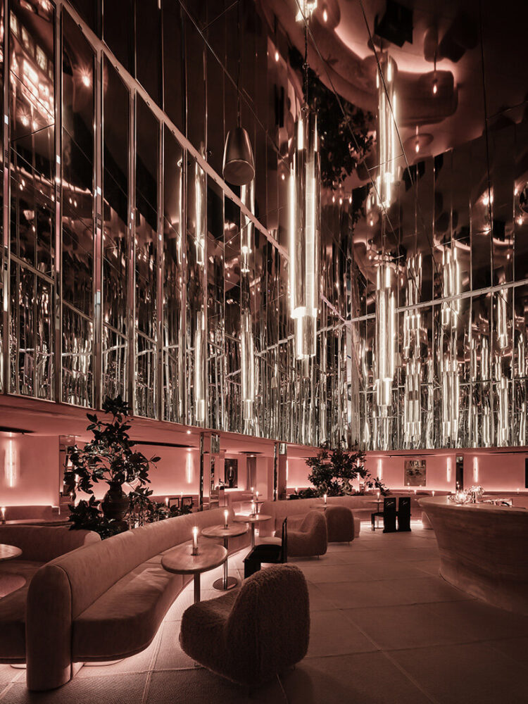 a kaleidoscopic mirrored atrium tops the Grande Salle