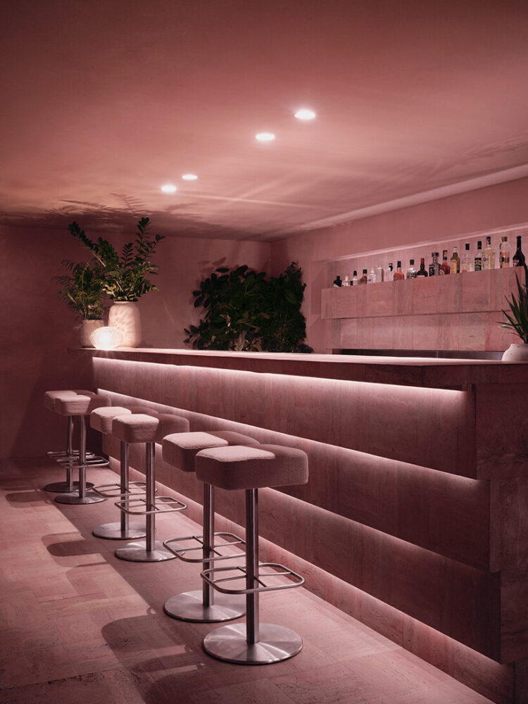 his grotto-like space offers diners a unique vantage point