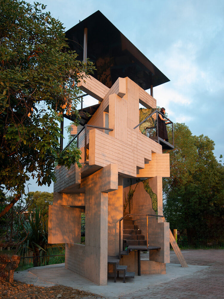 the tower provokes reflection on human identity within societal systems