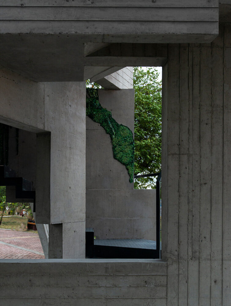 the exploration of individuality and collectivity mirrors the layered, symbiotic design of the structure