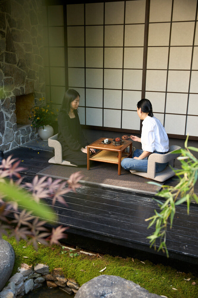 the tea house reflects the natural cycles of life, creating an ever-evolving narrative