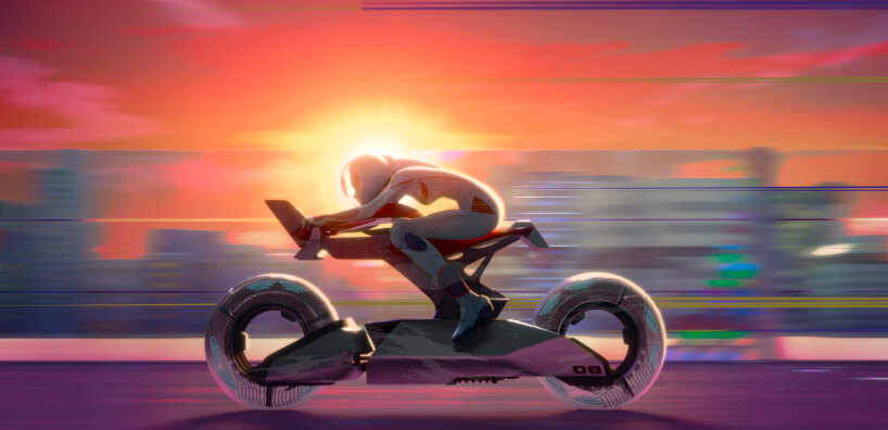 the concept motorcycle appears in the Netflix anime, Tokyo Override