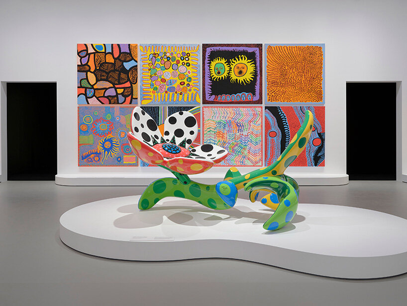 installation view of Yayoi Kusama exhibition at NGV International, Melbourne until 21 April 2025. © YAYOI KUSAMA | image by Sean Fennessy