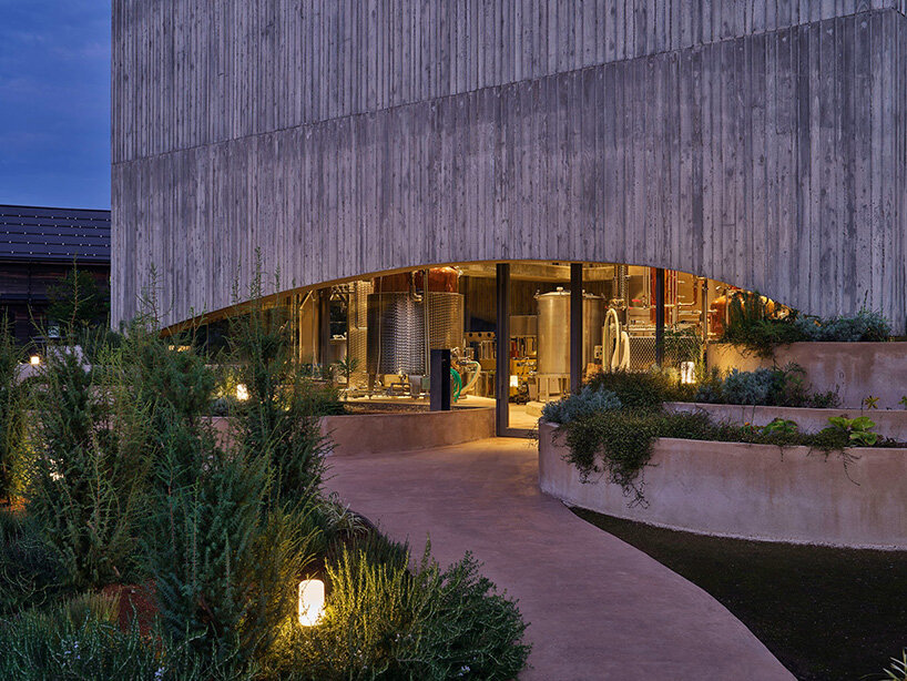 distillation equipment is placed on these terraces