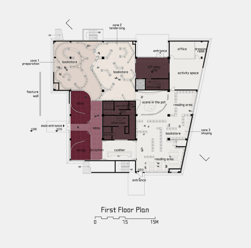 first floor plan by Wutopia Lab