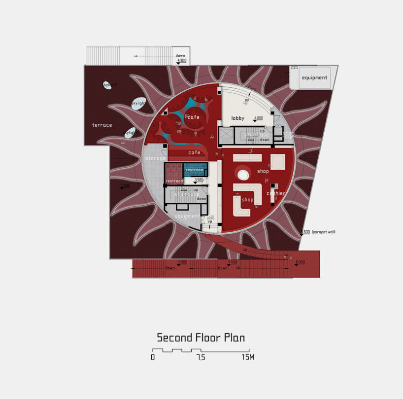 second floor plan by Wutopia Lab