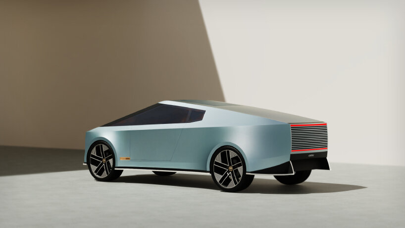 side view of the the concept car ‘Jaguar Cybertruck'