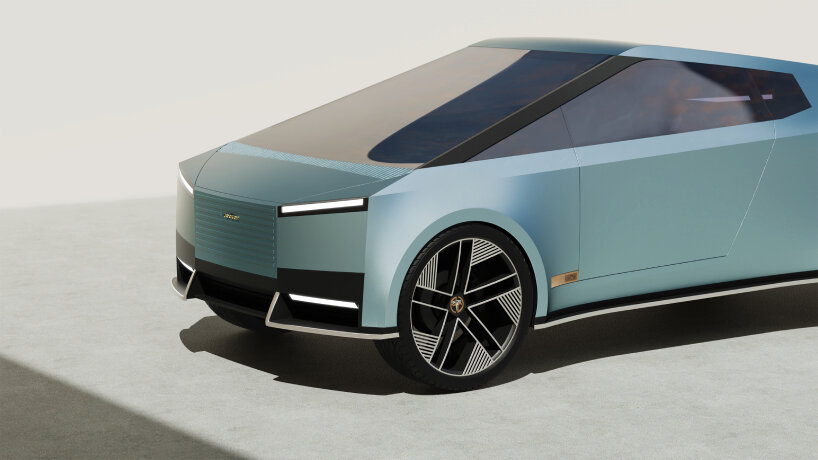 Studio Enemy combines Jaguar Type 00 and Tesla Cybertruck into a single concept car