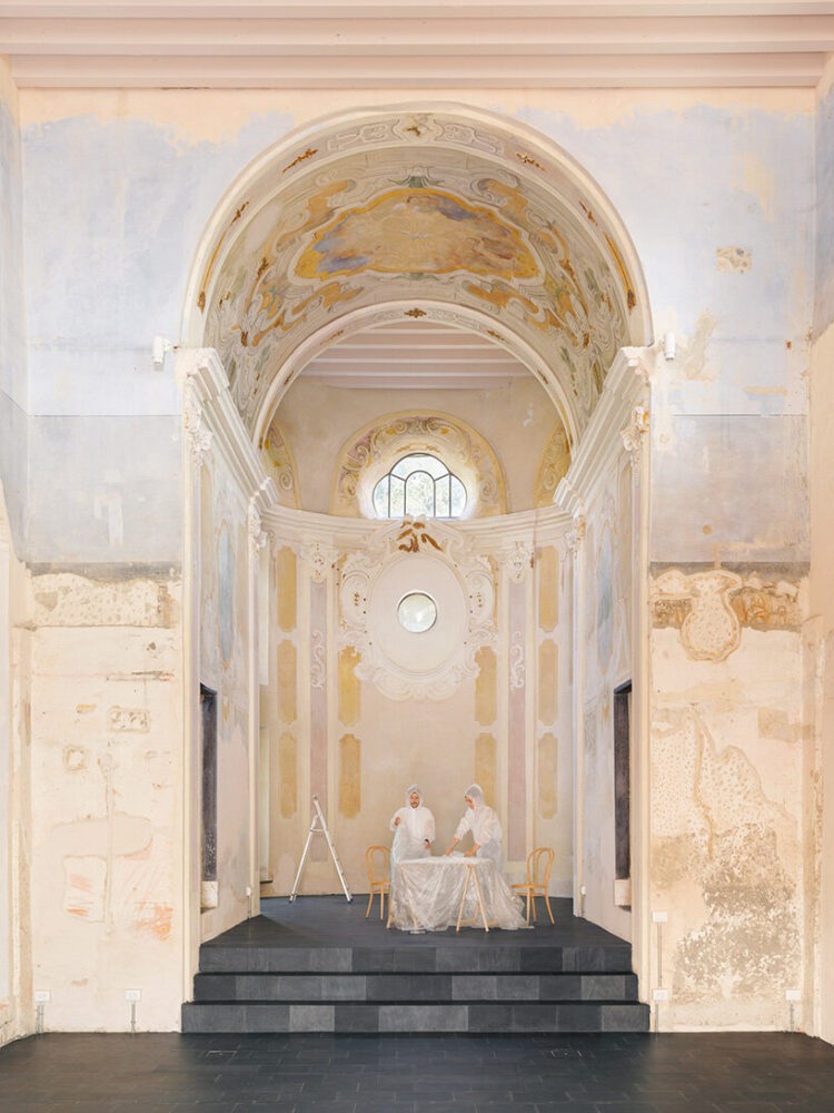 the apse and presbytery frescoes were meticulously restored