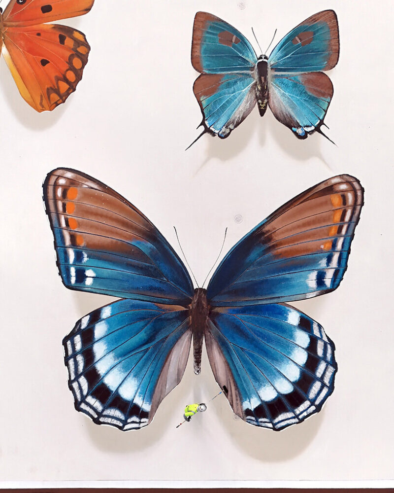 the mural was executed freehand, without using grids or projections