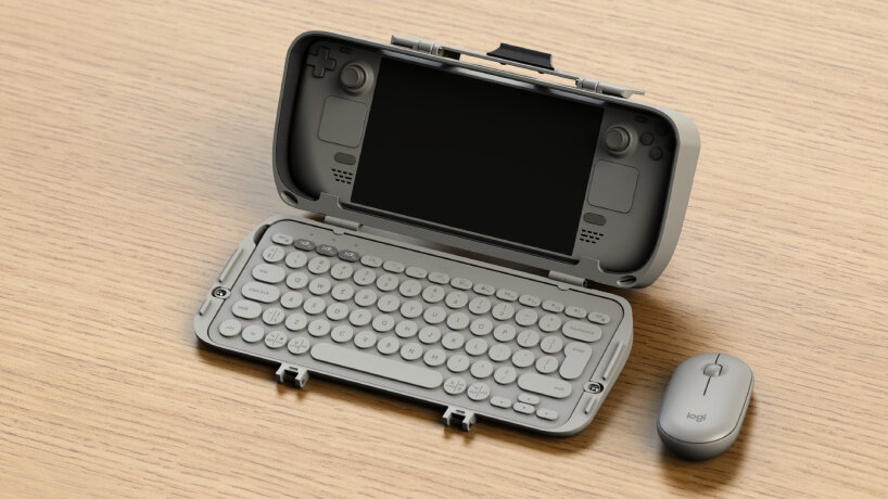 users can also equip the case with a Pebble Keys 2 K380s keyboard