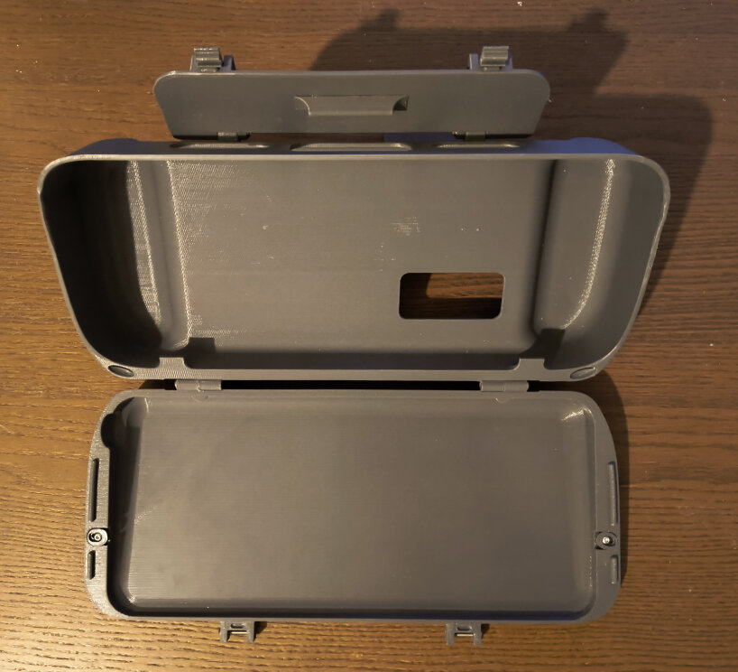 view of the case without the device and parts