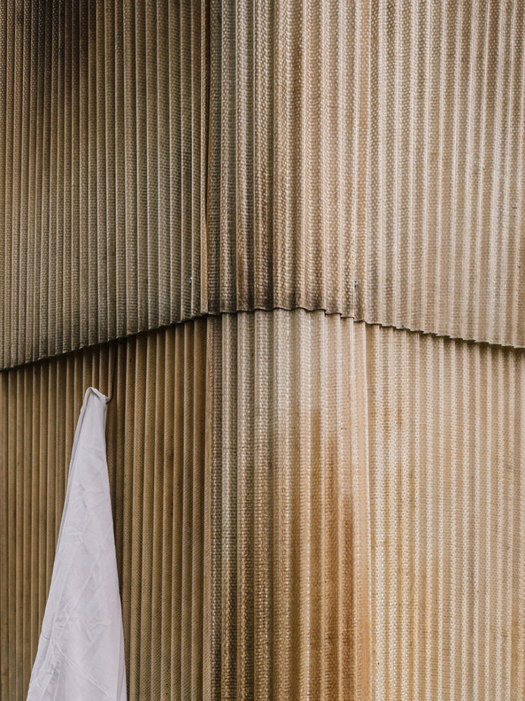 curved corners soften the angular form of the ika.architekti’s structure