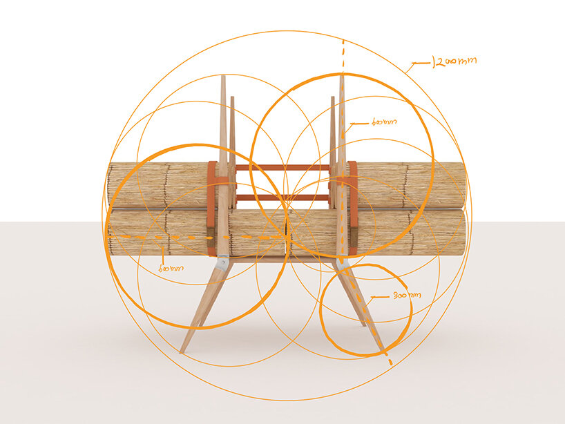 designed with proportions based on multiples of three, mok-04 exhibits a balanced sense of proportion