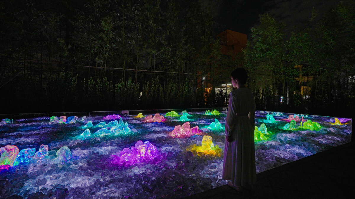 teamLAB channels wind, rain, and sun for luminous installations in japan