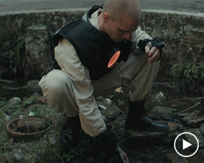 gaia communication system is vest and gloves with sensors that let users feel nature’s health