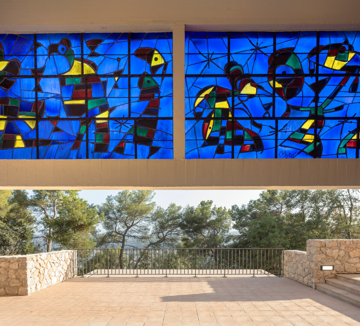 silvio d'ascia carves gallery extension beneath stone walls of fondation maeght in france 