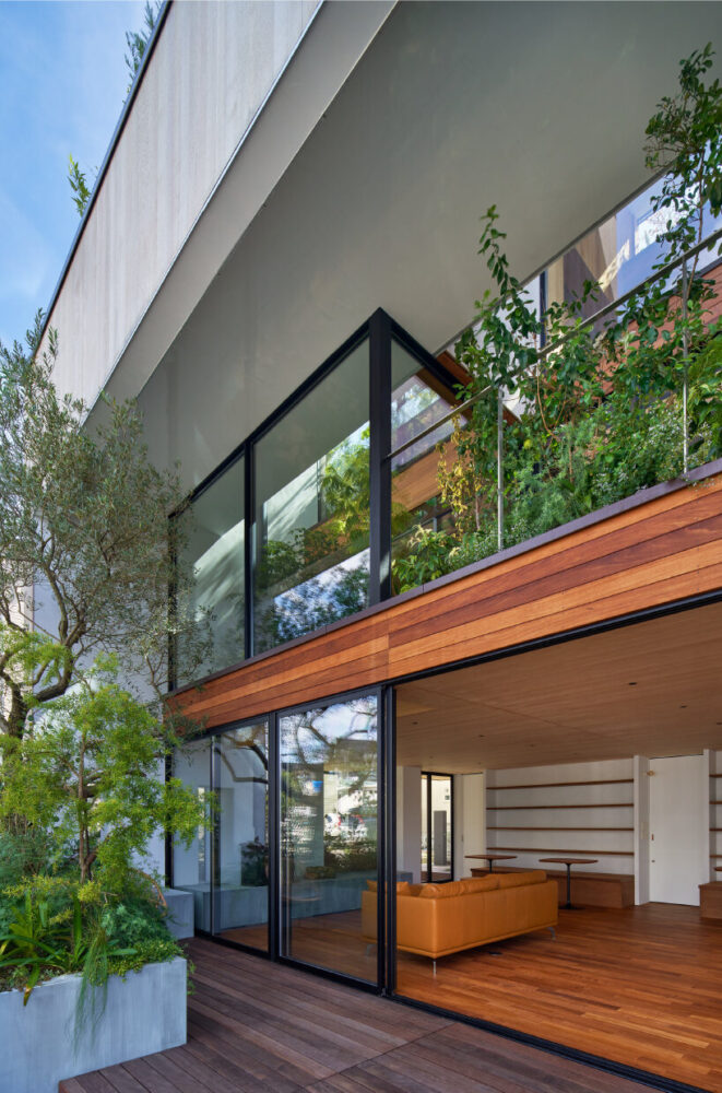 the facade of the residence shifts in perception