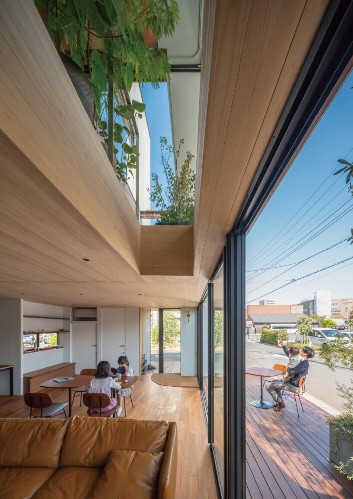 natural light filters through a reflective box