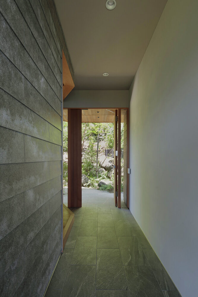 plantings soften the boundary between built and natural elements