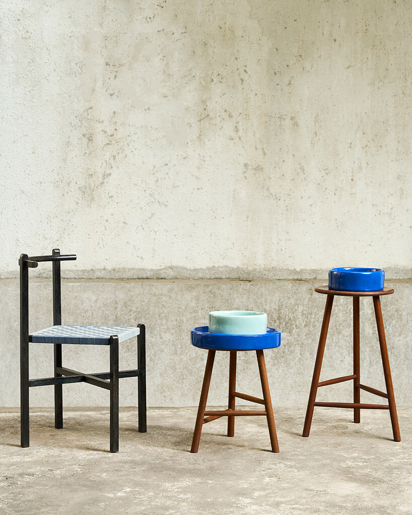 geometric chairs that honor Indian carpentry