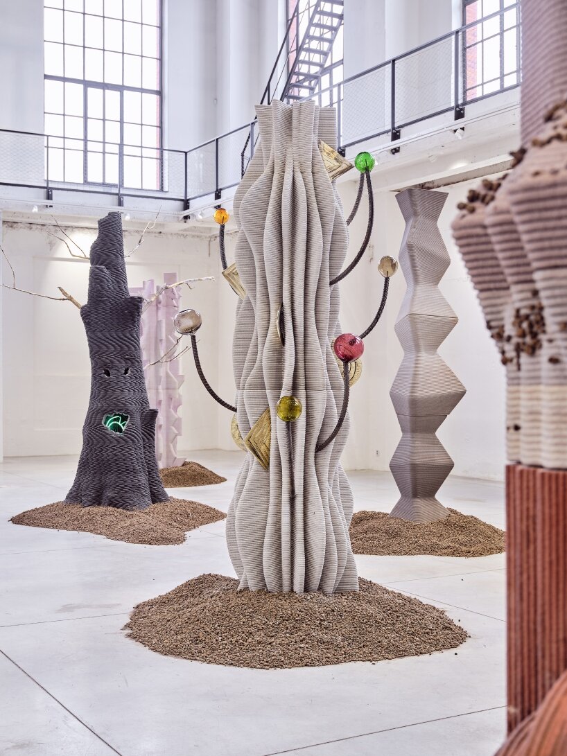 matyáš chochola's 3D printed concrete sculptures evoke baroque & sci-fi ruins in trutnov