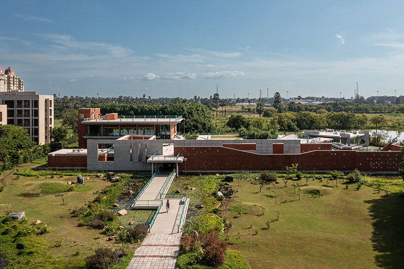 spanning one of the 47 hectares of AURO University’s campus in Surat
