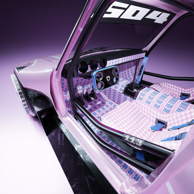 pink peugeot 504 coupe