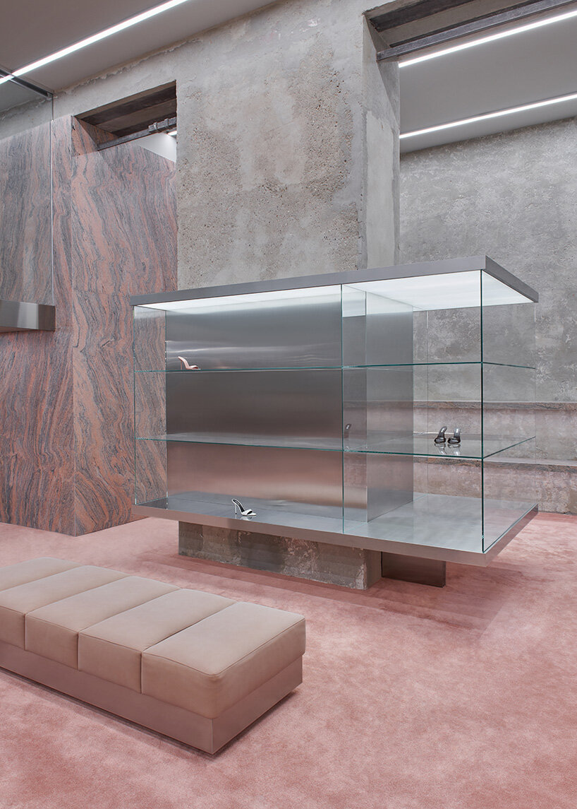 this new space hosting the Paris Texas showroom unfolds as an exhibition