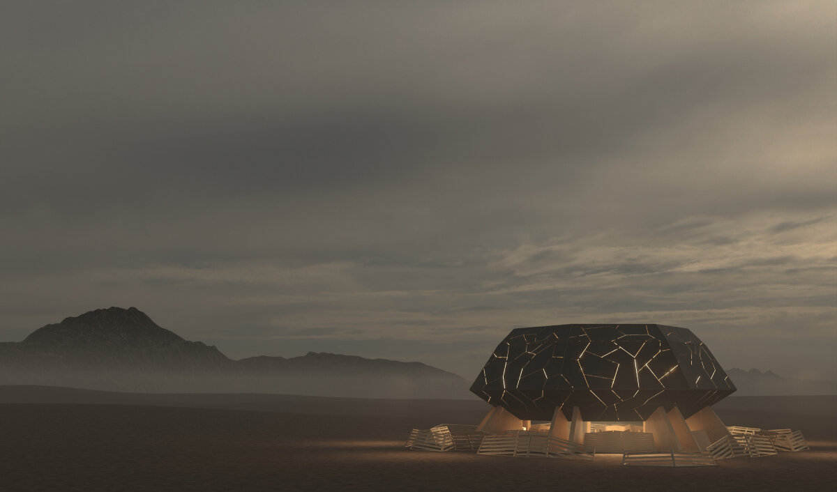 miguel arraiz's burning man 2025 temple is a fragmented geological sanctuary for healing