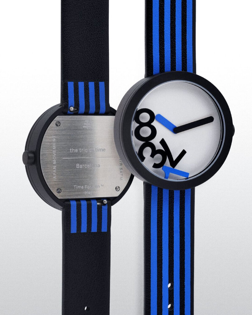 the straps of the accessory have a stripe design using the primary colors