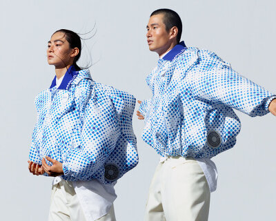anrealage adds built-in electric fan to staff uniforms of the NTT pavilion at expo 2025 osaka