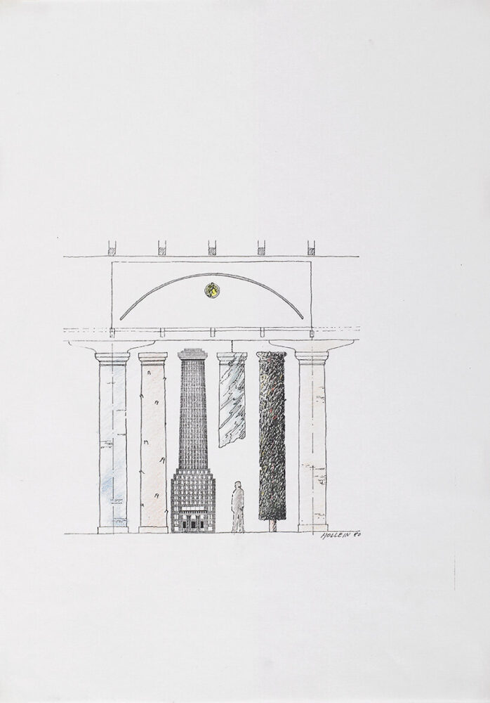 Hans Hollein facade of la Strada Novissima, Venice Architecture Biennale, La présence du passé, 1980 Architekturzentrum Wien, Collection / Archive Hans Hollein, Az W et MAK, Vienne © Private Archive Hollein