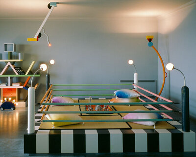 francesco vezzoli revives karl lagerfeld's bold memphis apartment in monaco