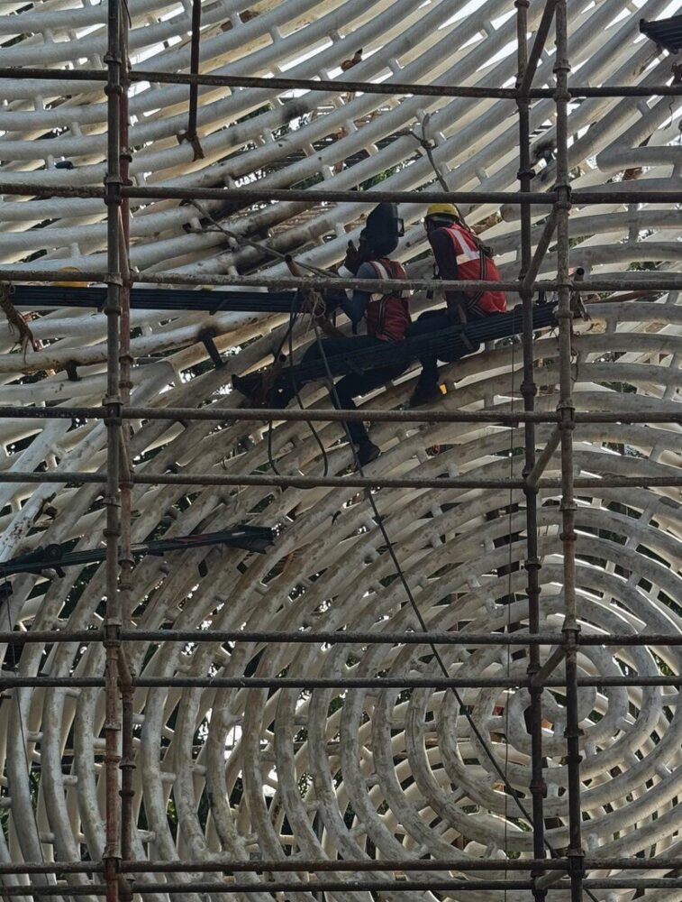 welding works of central joint