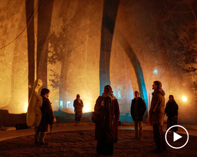 plastique fantastique's domed installation hosts sound and light spectacles in bavaria