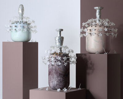richard yasmine debuts marble art de la table collection 'divine decadence' in milan