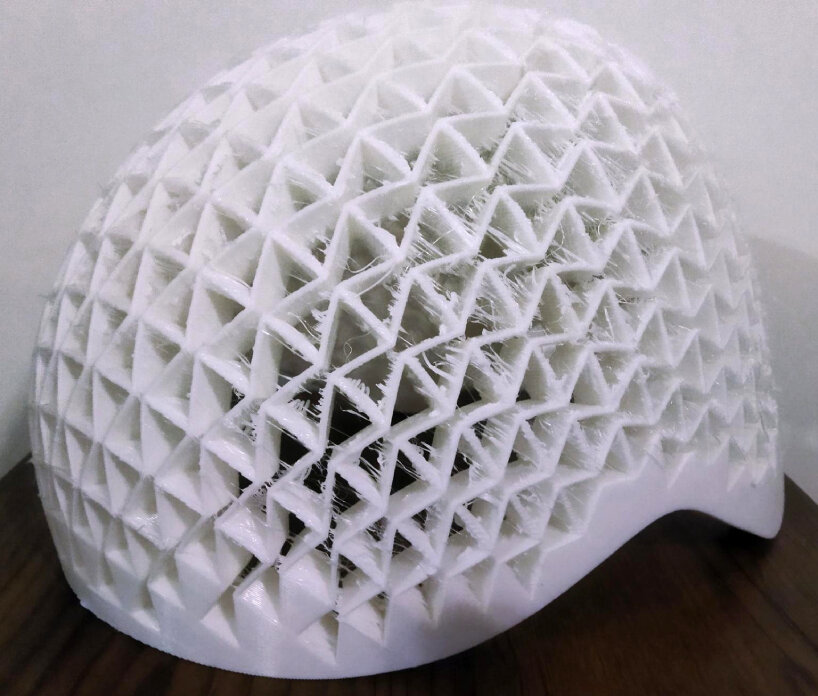 3D printed bike helmet