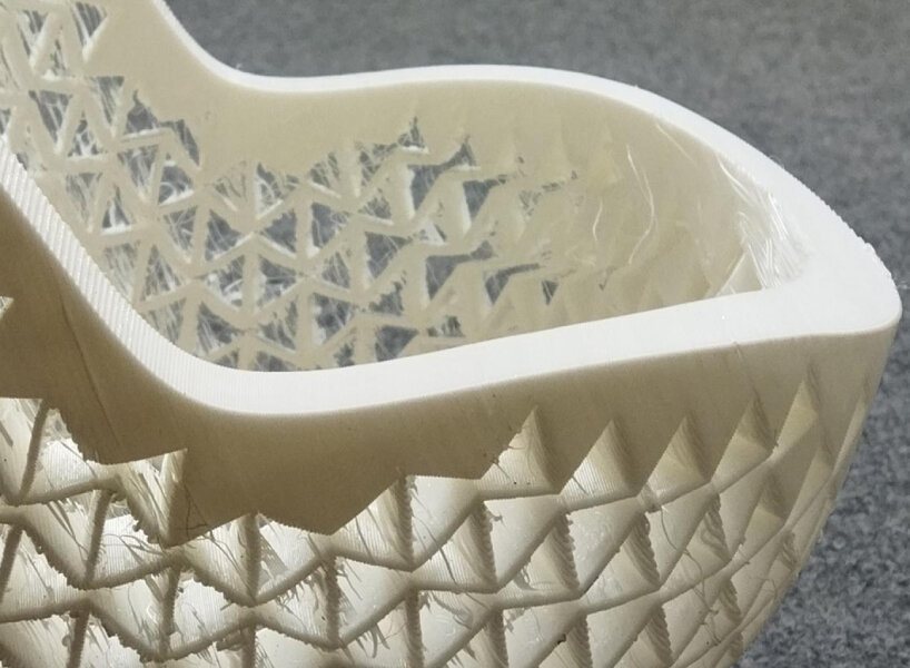 the plastic material is capable of significant deformation while returning to its original shape