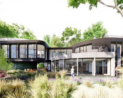 studio gang and lincoln road plan forest retreat for women’s leadership in wisconsin