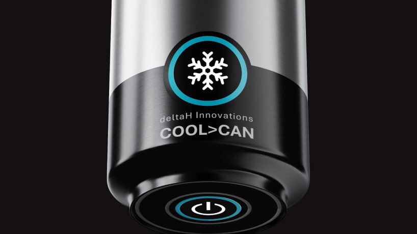 view of the button under the container