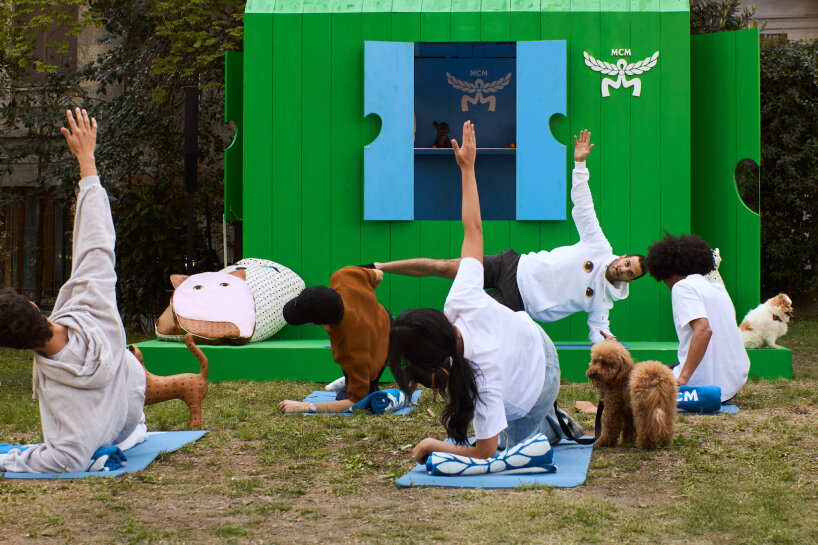 each day, there are several changing activation events in the garden, such as Pet Pilates