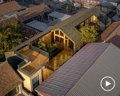archstudio revives courtyard tradition with timber-framed guesthouse in beijing